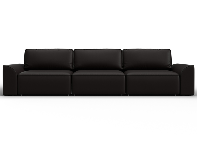 Диван прямой Лига-048 НПБ Лонг, Экокожа, GRIFON 12 коричневый