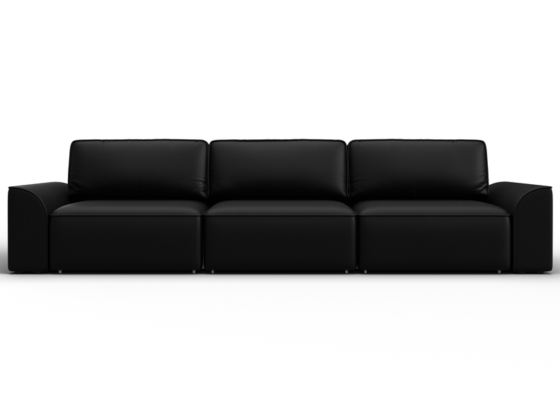 Диван прямой Лига-048 НПБ Лонг, Экокожа, GRIFON 18 черный