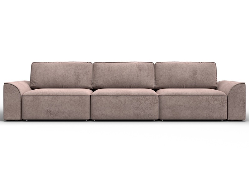 Диван прямой Лига-048 НПБ Лонг, Велюр, TOWER 05 бежевый