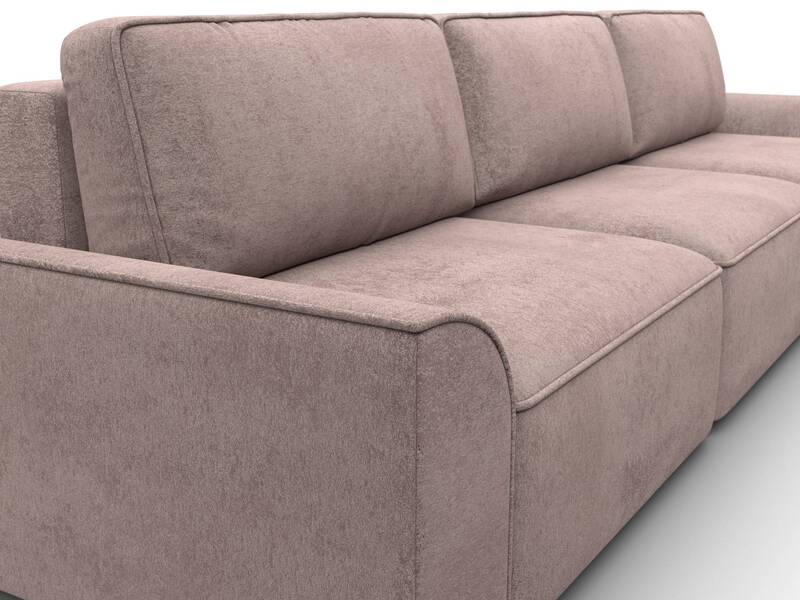 Диван прямой Лига-048 НПБ Лонг, Велюр, TOWER 05 бежевый