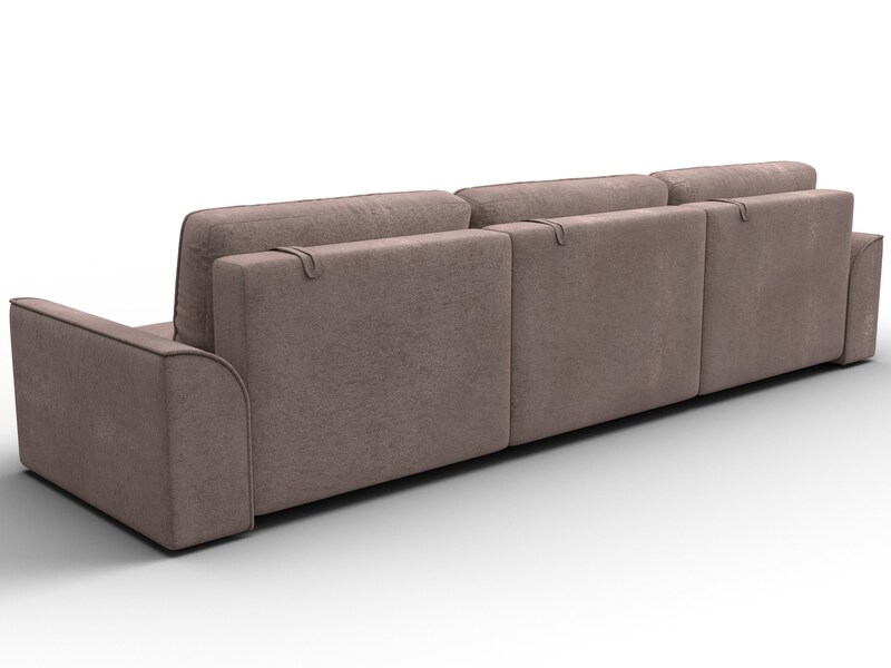 Диван прямой Лига-048 НПБ Лонг, Велюр, TOWER 05 бежевый