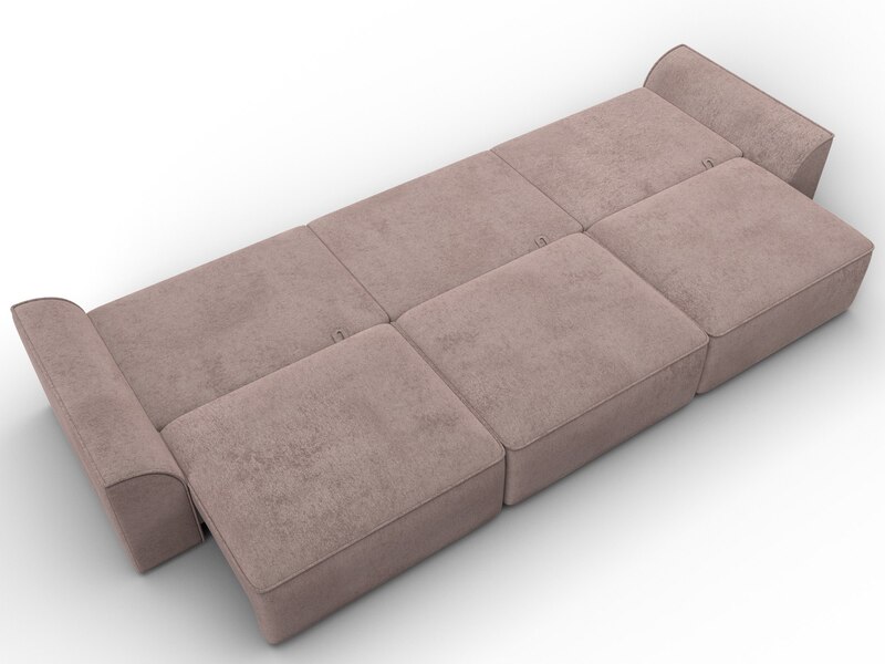 Диван прямой Лига-048 НПБ Лонг, Велюр, TOWER 05 бежевый