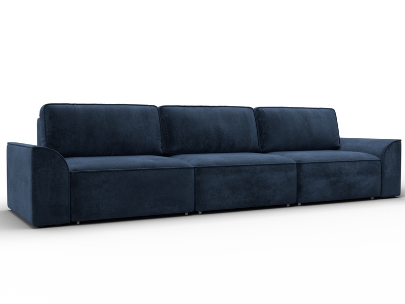 Диван прямой Лига-048 НПБ Лонг, Велюр, TOWER 13 синий