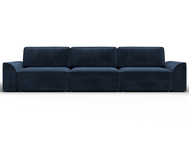 Диван прямой Лига-048 НПБ Лонг, Велюр, TOWER 13 синий