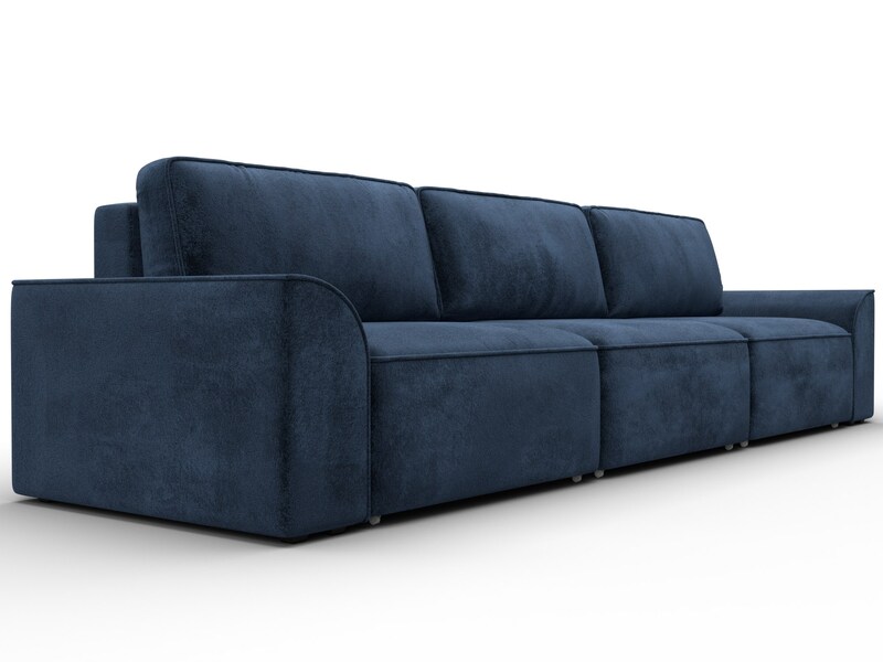 Диван прямой Лига-048 НПБ Лонг, Велюр, TOWER 13 синий