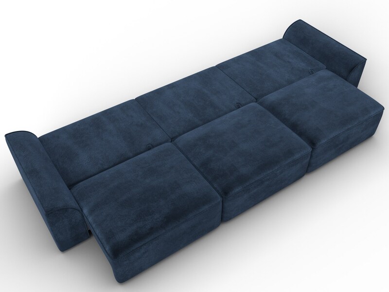 Диван прямой Лига-048 НПБ Лонг, Велюр, TOWER 13 синий