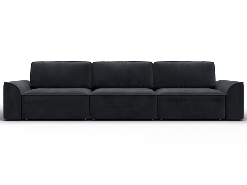 Диван прямой Лига-048 НПБ Лонг, Велюр, TOWER 11 темно-серый