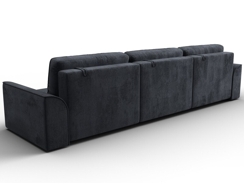 Диван прямой Лига-048 НПБ Лонг, Велюр, TOWER 11 темно-серый