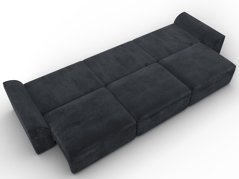 Диван прямой Лига-048 НПБ Лонг, Велюр, TOWER 11 темно-серый