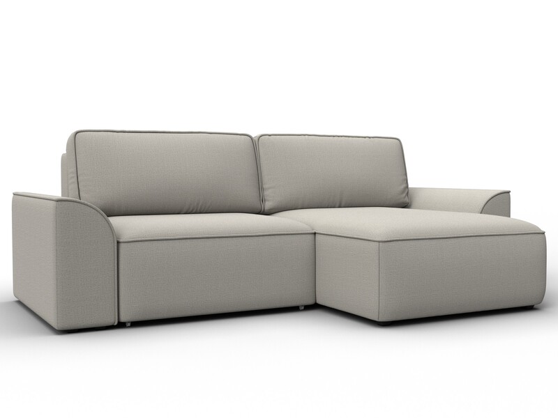 Диван угловой Лига-048 НПБ, Рогожка, Амур 02 бежевый