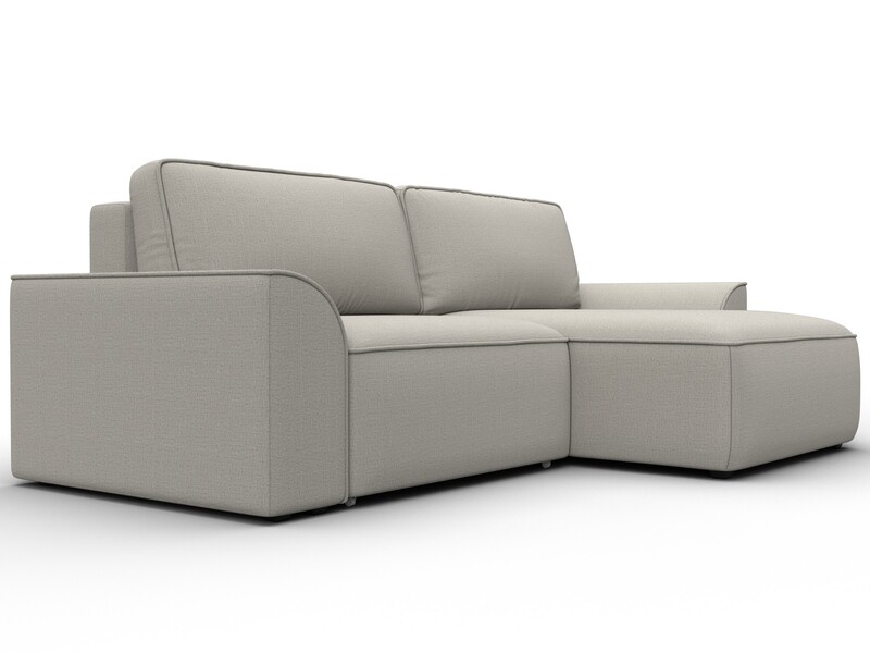 Диван угловой Лига-048 НПБ, Рогожка, Амур 02 бежевый