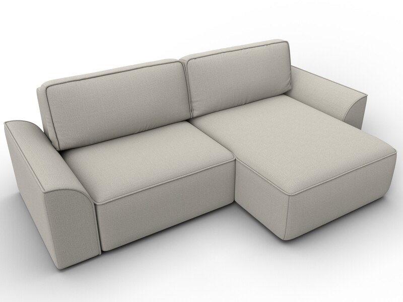 Диван угловой Лига-048 НПБ, Рогожка, Амур 02 бежевый