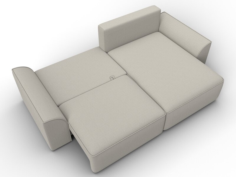 Диван угловой Лига-048 НПБ, Рогожка, Амур 02 бежевый