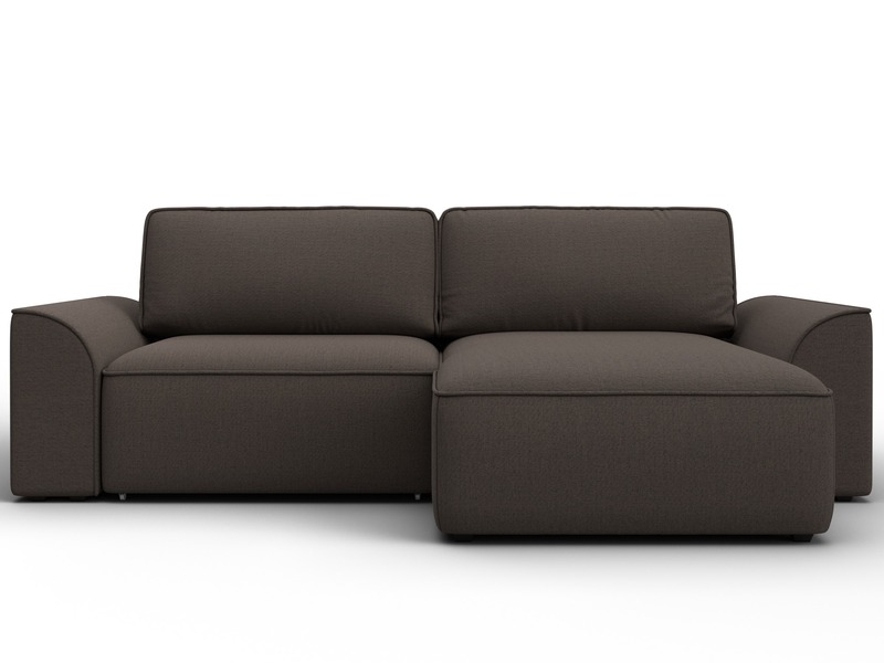 Диван угловой Лига-048 НПБ, Рогожка, Амур 05 коричневый