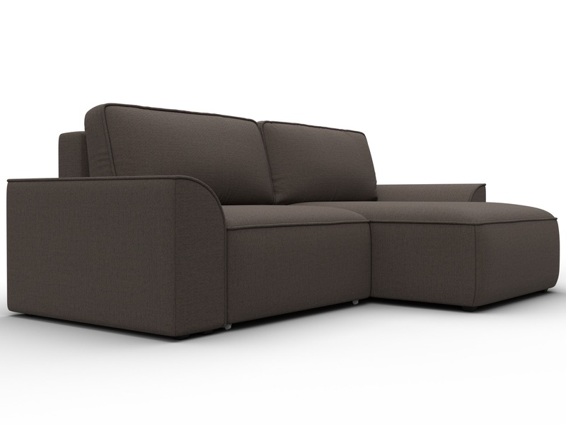 Диван угловой Лига-048 НПБ, Рогожка, Амур 05 коричневый