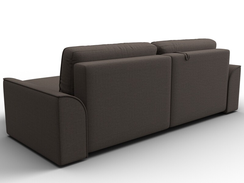 Диван угловой Лига-048 НПБ, Рогожка, Амур 05 коричневый