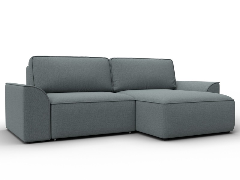 Диван угловой Лига-048 НПБ, Рогожка, Амур 07 серый