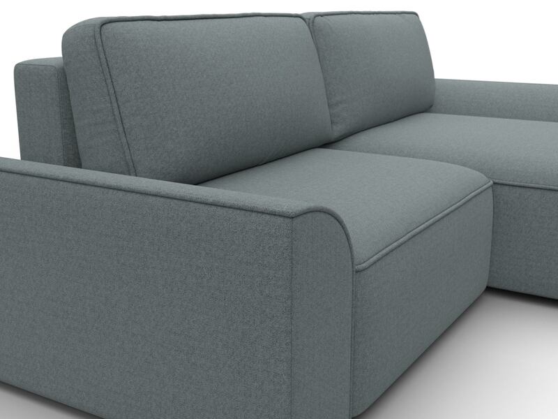 Диван угловой Лига-048 НПБ, Рогожка, Амур 07 серый