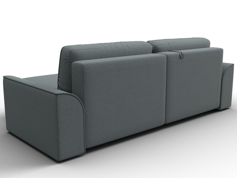 Диван угловой Лига-048 НПБ, Рогожка, Амур 07 серый