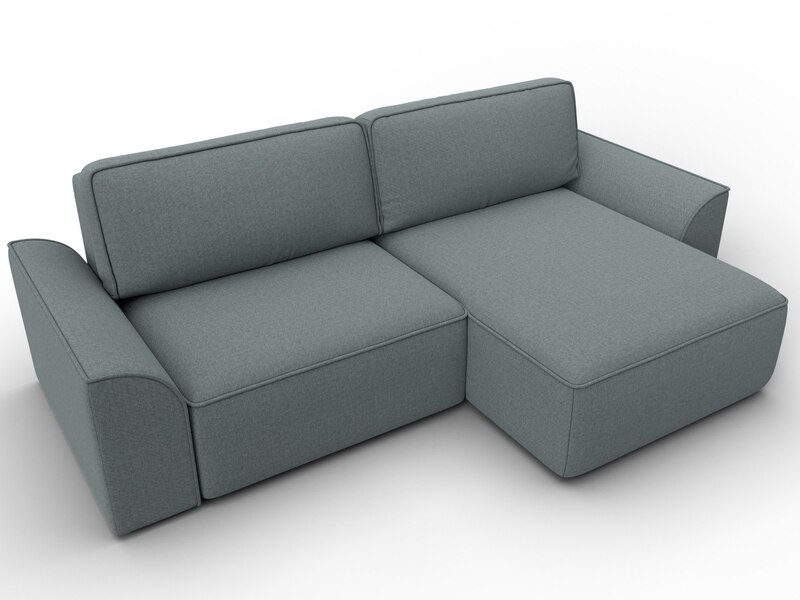 Диван угловой Лига-048 НПБ, Рогожка, Амур 07 серый