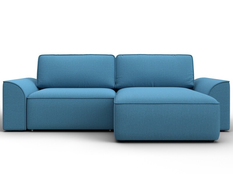 Диван угловой Лига-048 НПБ, Рогожка, Амур 10 голубой