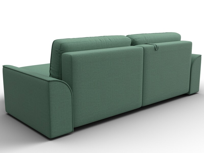 Диван угловой Лига-048 НПБ, Рогожка, Амур 11 зеленый