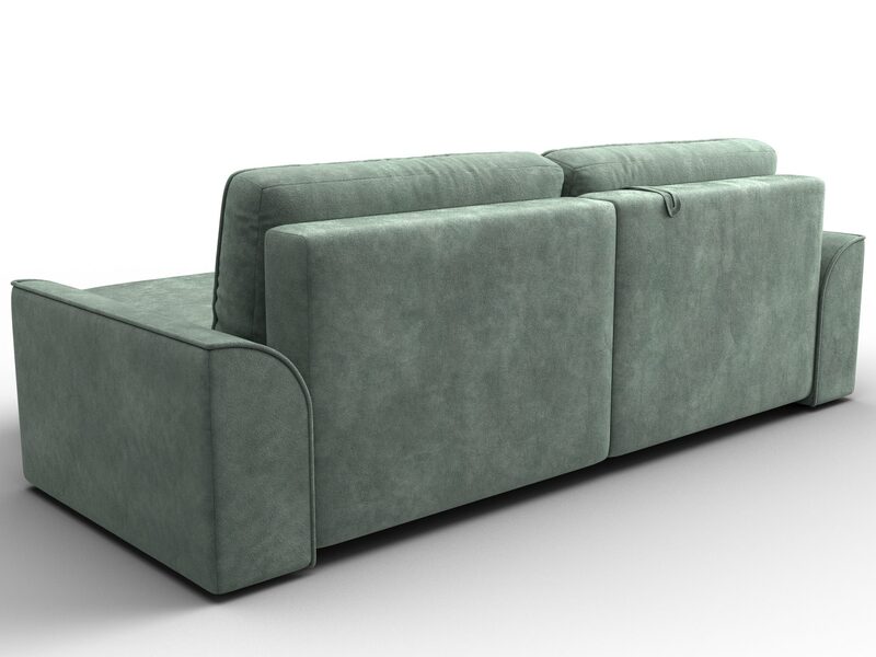 Диван угловой Лига-048 НПБ, Велюр, BRUT 08 зеленый