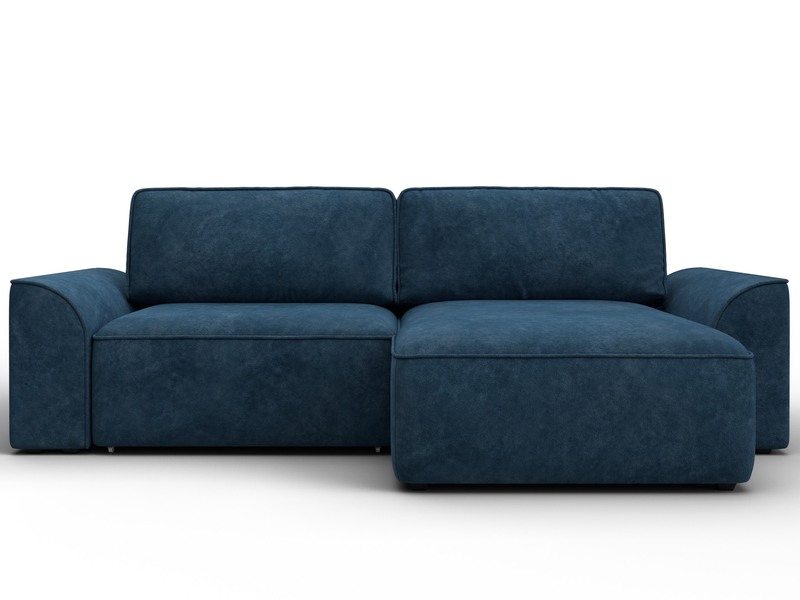Диван угловой Лига-048 НПБ, Велюр, BRUT 11 синий