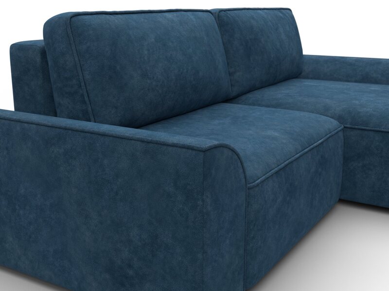 Диван угловой Лига-048 НПБ, Велюр, BRUT 11 синий