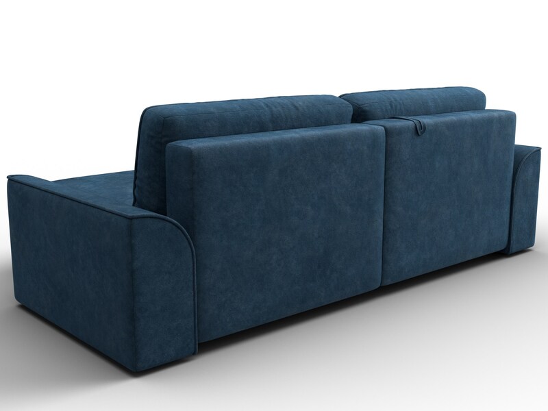 Диван угловой Лига-048 НПБ, Велюр, BRUT 11 синий