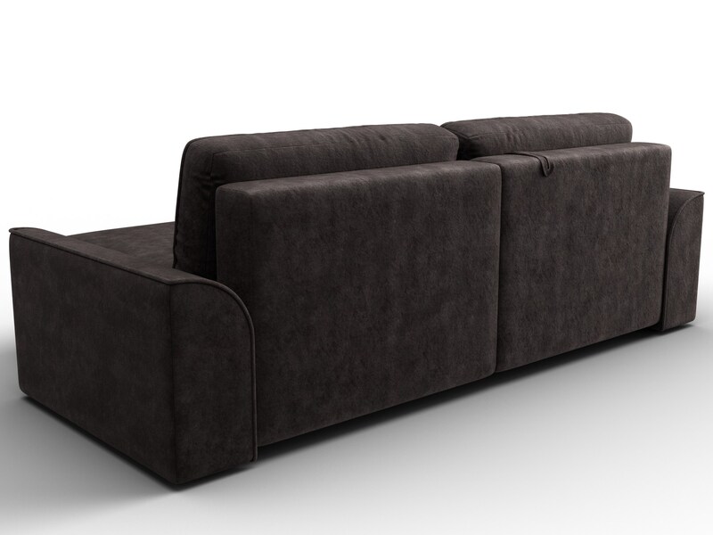 Диван угловой Лига-048 НПБ, Велюр, BRUT 17 коричневый