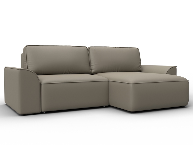 Диван угловой Лига-048 НПБ, Экокожа, GRIFON 04 бежевый