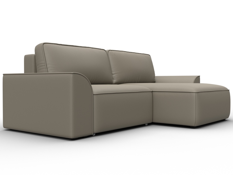 Диван угловой Лига-048 НПБ, Экокожа, GRIFON 04 бежевый