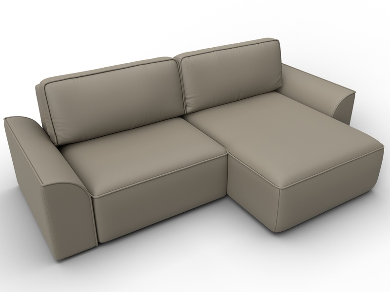 Диван угловой Лига-048 НПБ, Экокожа, GRIFON 04 бежевый