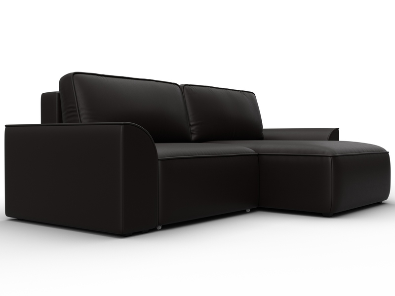 Диван угловой Лига-048 НПБ, Экокожа, GRIFON 12 коричневый