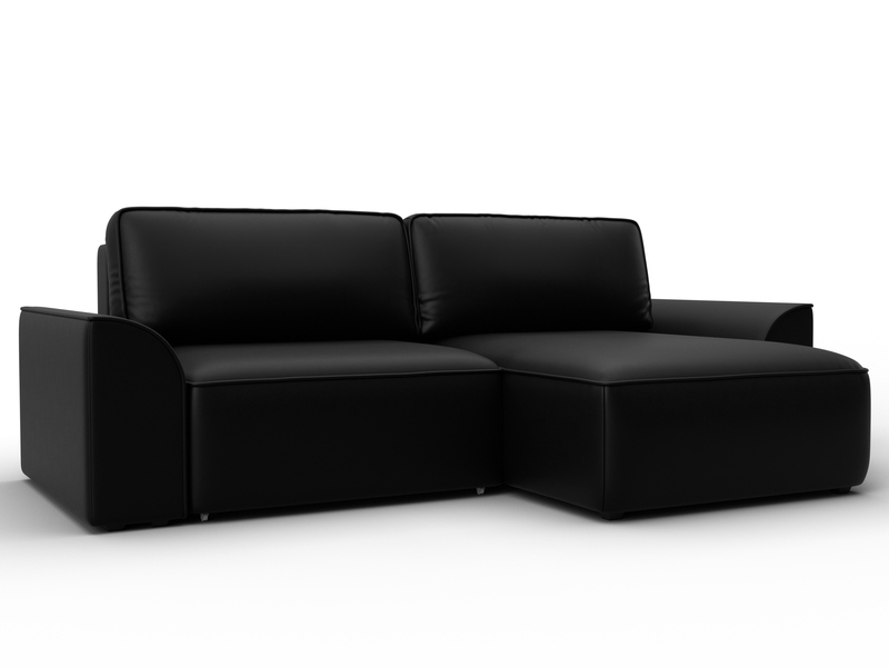 Диван угловой Лига-048 НПБ, Экокожа, GRIFON 18 черный