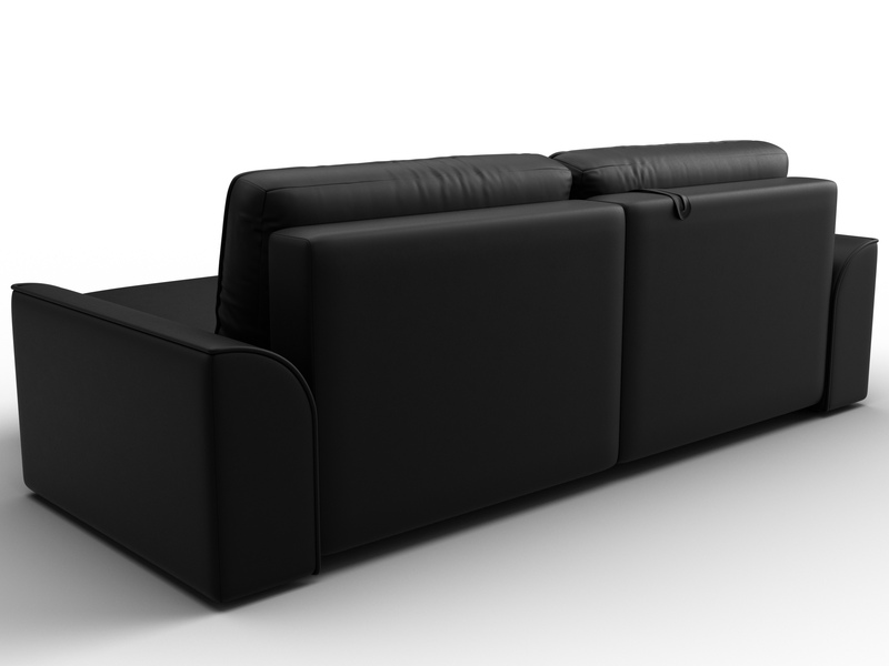 Диван угловой Лига-048 НПБ, Экокожа, GRIFON 18 черный