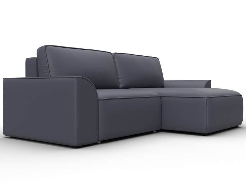 Диван угловой Лига-048 НПБ, Экокожа, GRIFON 15 серый