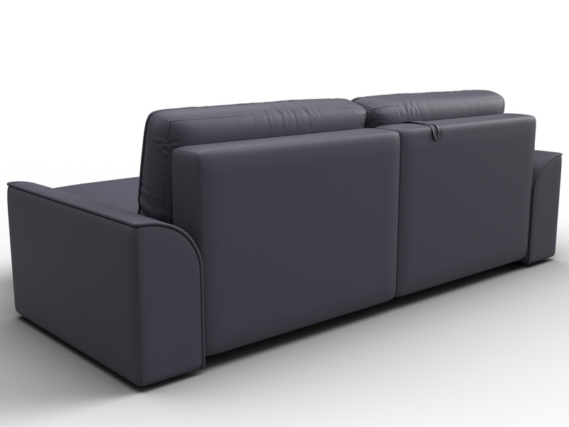 Диван угловой Лига-048 НПБ, Экокожа, GRIFON 15 серый