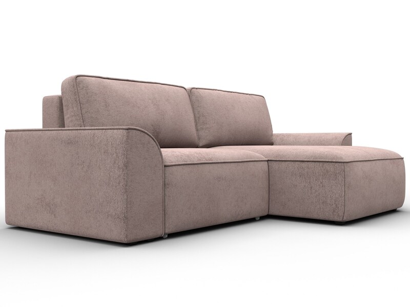 Диван угловой Лига-048 НПБ, Велюр, TOWER 05 бежевый