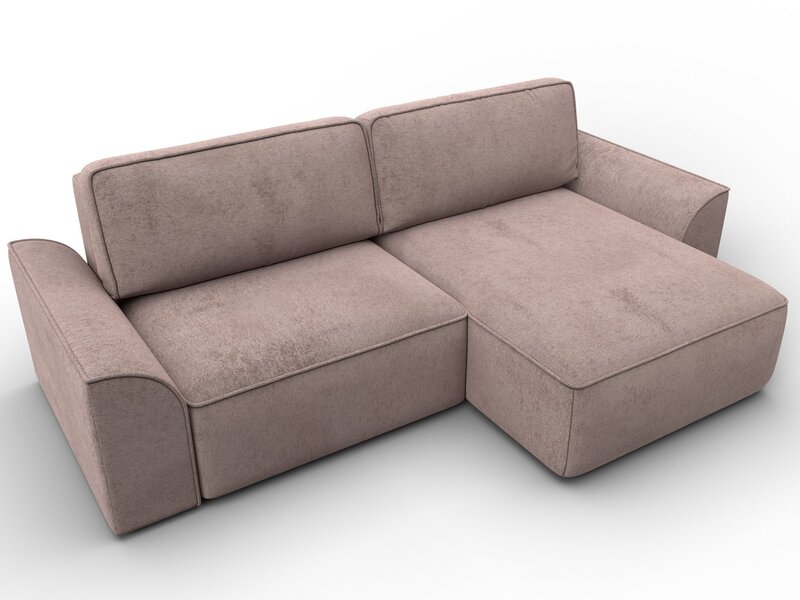 Диван угловой Лига-048 НПБ, Велюр, TOWER 05 бежевый