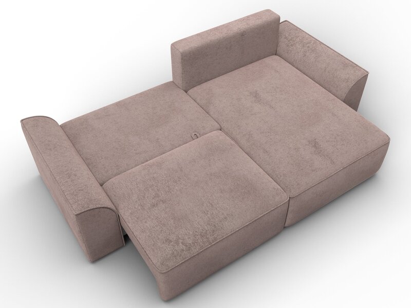 Диван угловой Лига-048 НПБ, Велюр, TOWER 05 бежевый