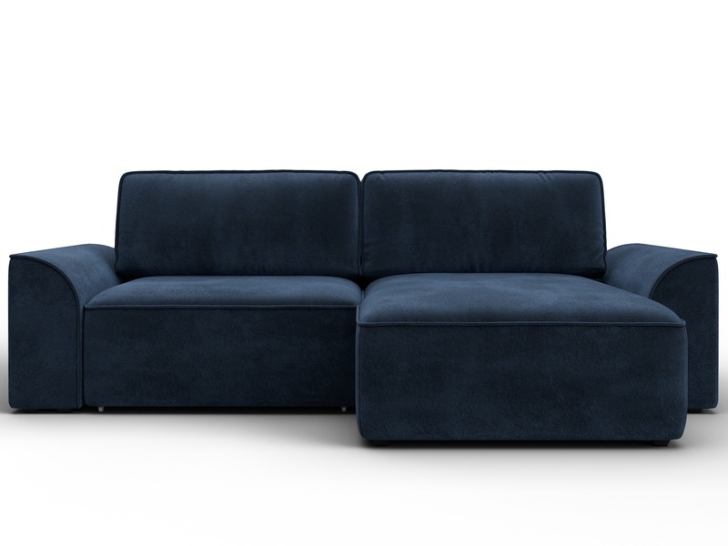 Диван угловой Лига-048 НПБ, Велюр, TOWER 13 синий