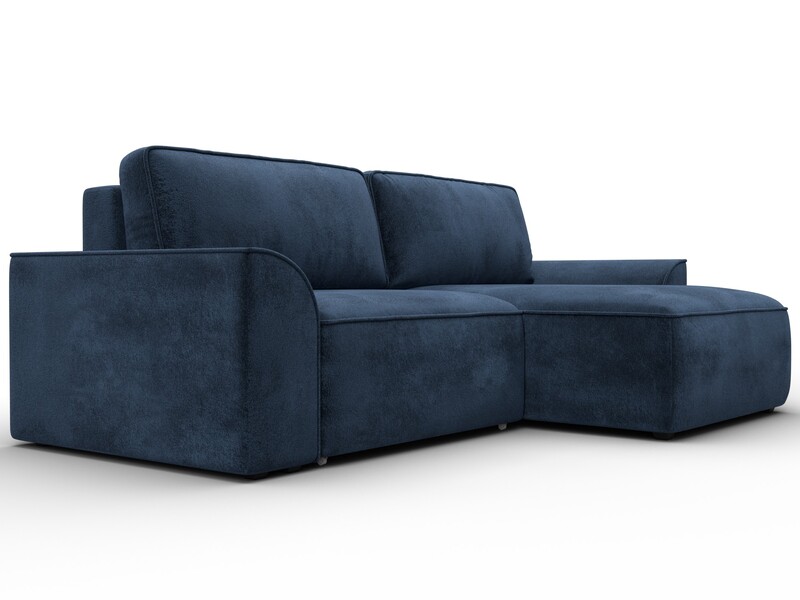 Диван угловой Лига-048 НПБ, Велюр, TOWER 13 синий