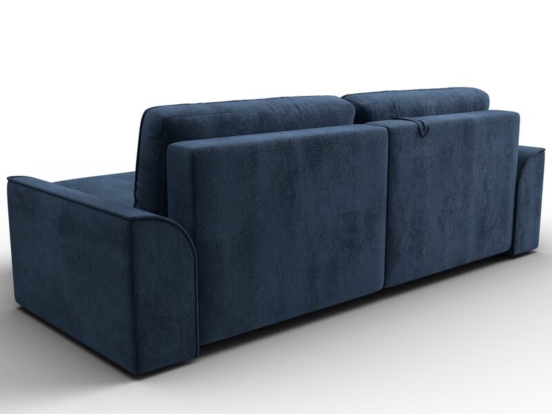 Диван угловой Лига-048 НПБ, Велюр, TOWER 13 синий