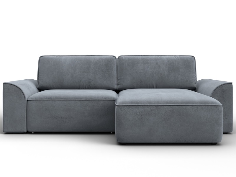 Диван угловой Лига-048 НПБ, Велюр, TOWER 10 серый