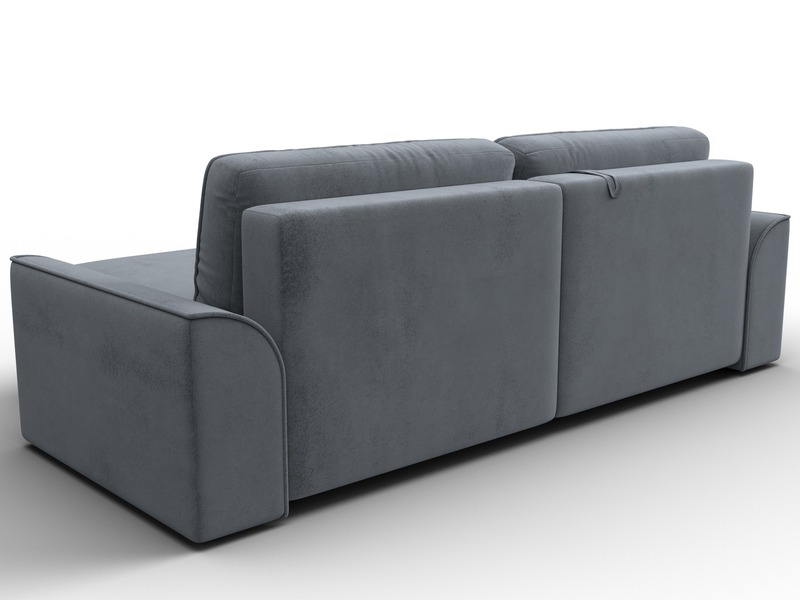 Диван угловой Лига-048 НПБ, Велюр, TOWER 10 серый