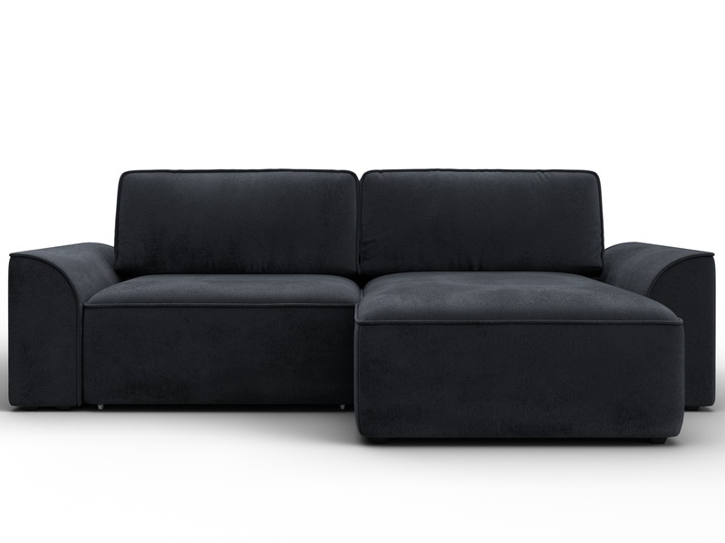 Диван угловой Лига-048 НПБ, Велюр, TOWER 11 темно-серый