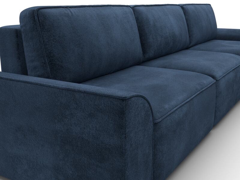 Диван угловой Лига-048 НПБ лонг, Велюр, TOWER 13 синий