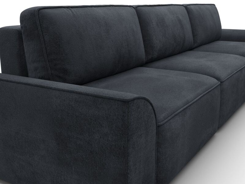 Диван угловой Лига-048 НПБ лонг, Велюр, TOWER 11 темно-серый